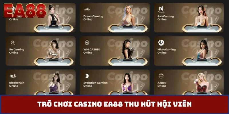 Trò chơi casino EA88 thu hút hội viên